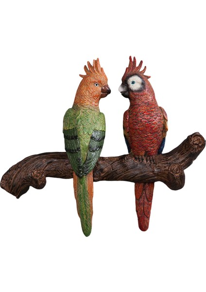 Papağan Heykeli Duvar Dekor Kuş Heykelcik Duvar Sanatı Duvar Heykel Yatak Odası Için 2COLORFUL25X5.5X22CM (Yurt Dışından) fiyatları