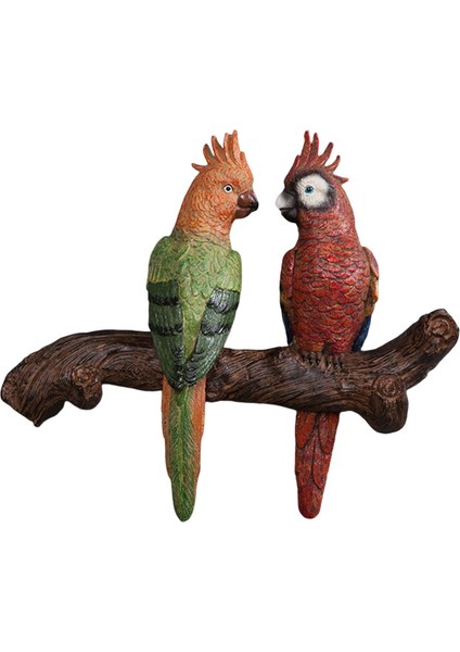 Papağan Heykeli Duvar Dekor Kuş Heykelcik Duvar Sanatı Duvar Heykel Yatak Odası Için 2COLORFUL25X5.5X22CM (Yurt Dışından) indirimleri