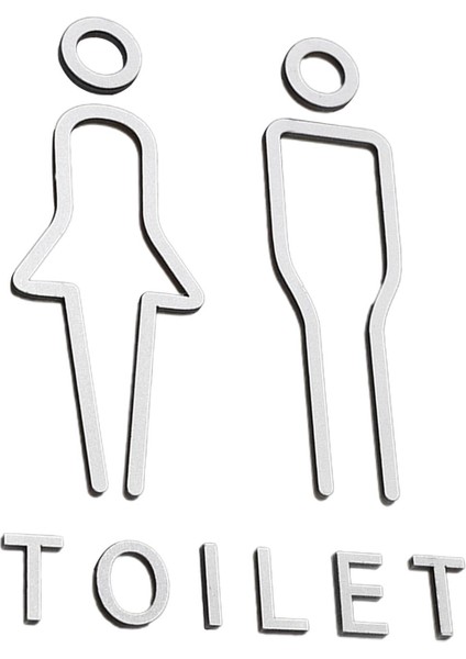 2x Tuvalet I Tuvalet Akrilik Süslemeleri I (Yurt Dışından) modelleri