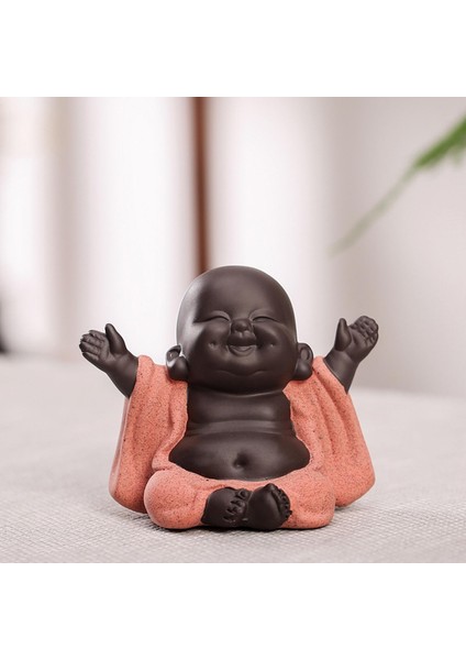 Seramik Küçük Maitreya Buda Heykeli Heykelcik (Yurt Dışından)