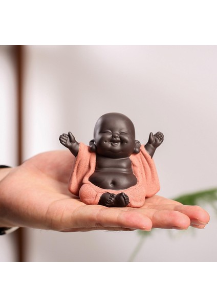 Seramik Küçük Maitreya Buda Heykeli Heykelcik (Yurt Dışından)