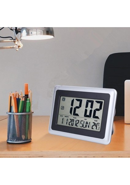 Sıcaklık Termometreli Büyük LCD Dijital Çalar Saat (Yurt Dışından)