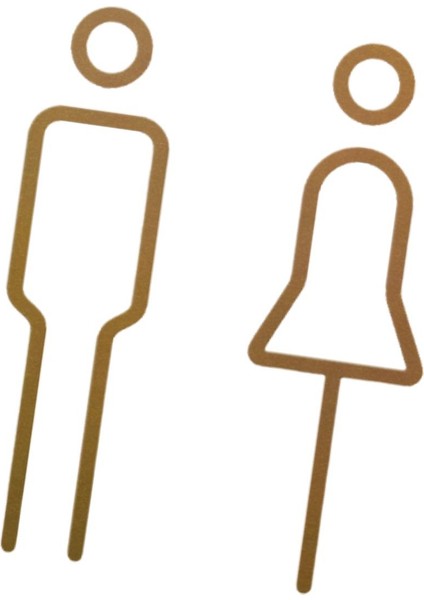 Erkek Kadın Tuvalet Burcu Çıkartmaları Wc Çıkartmaları Bar Restoran Alışveriş Merkezi Için Altın (Yurt Dışından) indirimleri