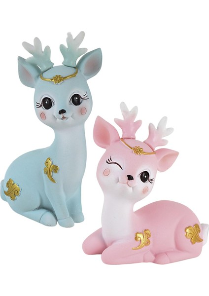 Geyik Heykeli Dekor Oturma Odası Araba Mavi Pembe Için Ayakta Geyik Heykelleri Oturan (Yurt Dışından)