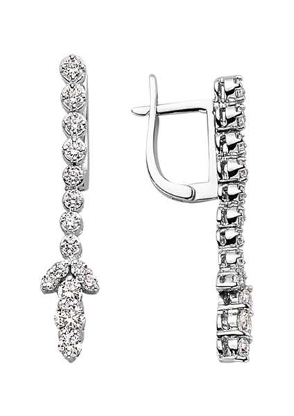 F Renk 1,66 Karat Pırlanta Su Yolu Küpe 0406E0020