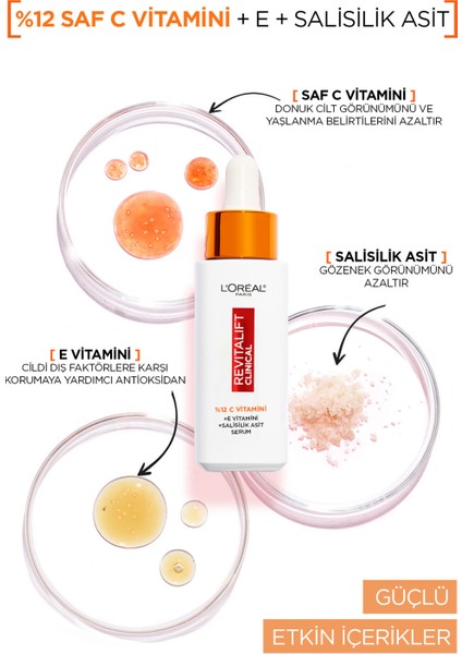 Revitalift Clinical 12 Saf C Vitamini Serum & Filler Aydınlatıcı Göz Serumu