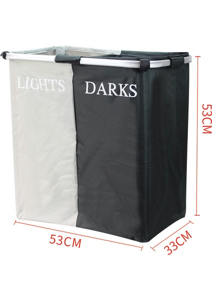 Çamaşır Sepeti Kirli Çamaşır Sepeti Ev Organizasyonu Oxford Kumaş Katlanabilir Çift Bölmeli Kirli Çamaşır Sepeti (Yurt Dışından) fiyatları