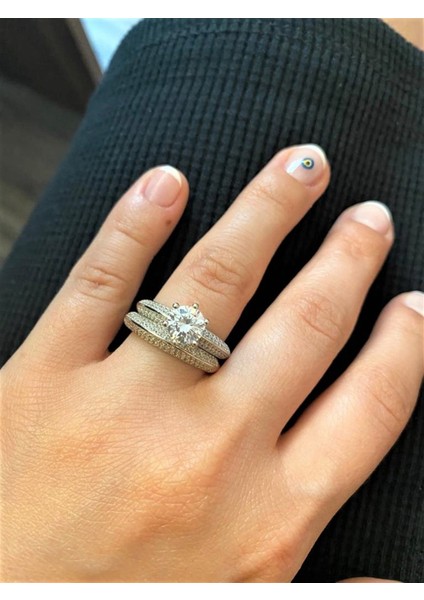 Kadın Ikili Şık Gümüş Yüzük fırsatları