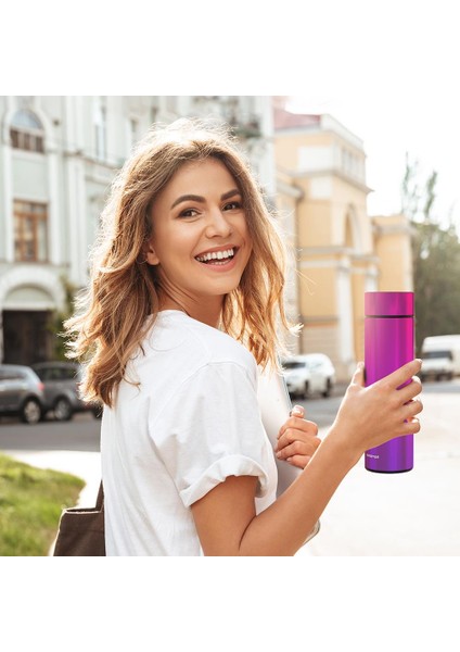 PSH01 Dijital Göstergeli Termos 500 ml Mor modelleri