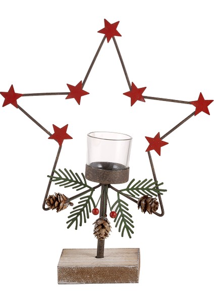 Yıldızlı Çelenk Tealight Mumluk