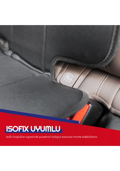 Duo Yüksek Kalite Isofix Uyumlu Oto Koltuk Arkası ve Puset Altı Koruyucu Oto Minder Seti fırsatları