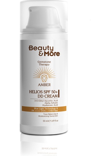 Amber Helios Spf 50+ DD Krem Formlu Güneş Kremi 50 ml Ethyl Ascorbic Acid+ Alpha Arbutin + Hyaluronic Acid + Amber Powder modelleri