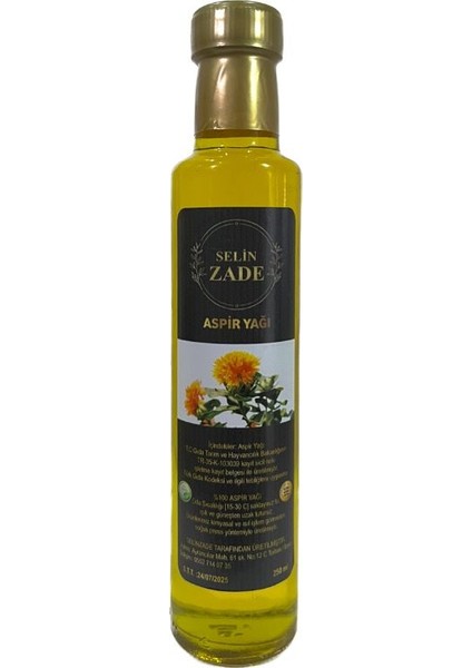 Aspir Yağı 250 ml %100 Saf (Soğuk Sıkım)