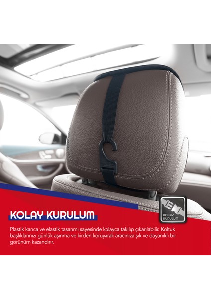 Yüksek Kalite Deri Oto Koltuk Başlığı Koruyucu Kılıf