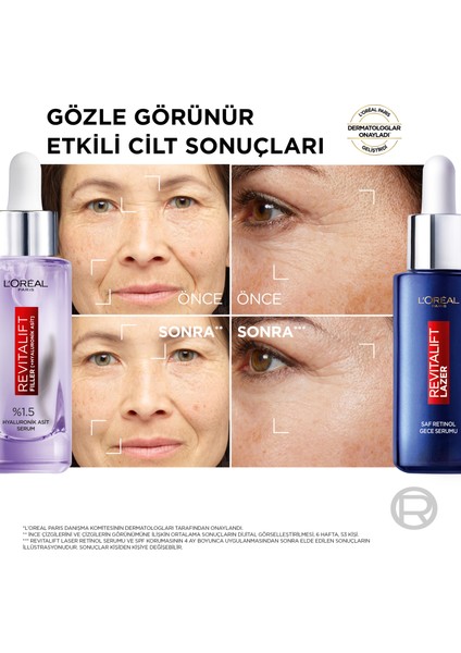 L'oréal Paris Revitalift Filler  Serum + Lazer Saf Retinol Gece Serumu Set