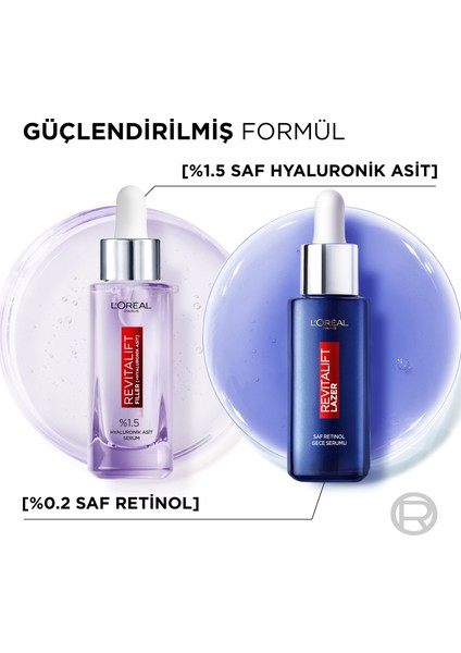 L'oréal Paris Revitalift Filler  Serum + Lazer Saf Retinol Gece Serumu Set