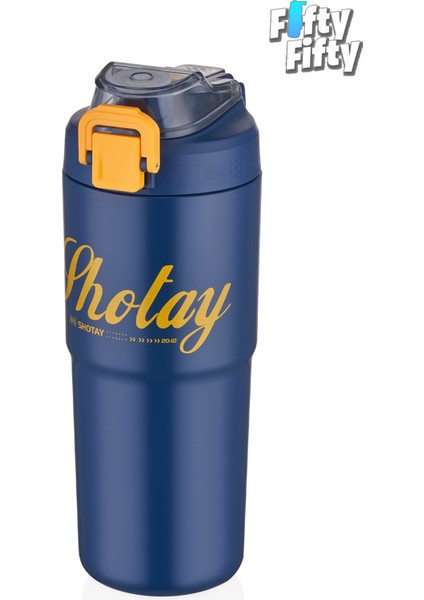 750 ml Tek Kapak Çift Kullanım Pipetli/rahat Içim Çelik Su Matarası