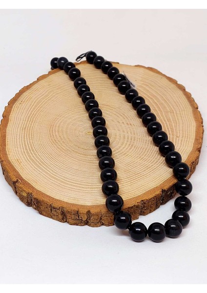 Shungite (Şungit) Taşı Yarım Dizi 10MM (18CM Uzunluğundadır) modelleri