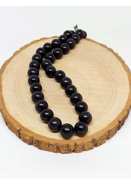 Shungite (Şungit) Taşı Yarım Dizi 12MM (18CM Uzunluğundadır) modelleri