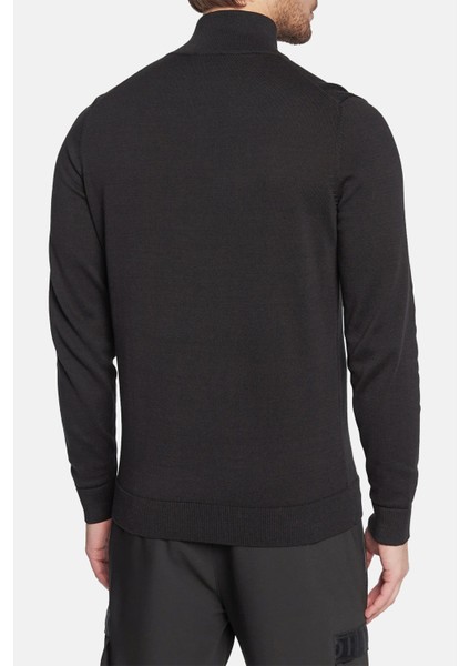 % 100 Organik Pamuk Fermuarlı Yaka Logolu Regular Fit Kazak Erkek Sweat 50474164 001 fiyatları