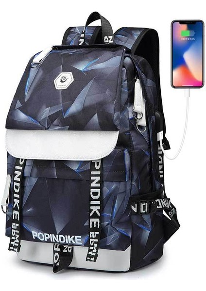 Unisex Için Gündelik Açık Seyahat USB Bilgisayar Sırt Çanta (Yurt Dışından) modelleri