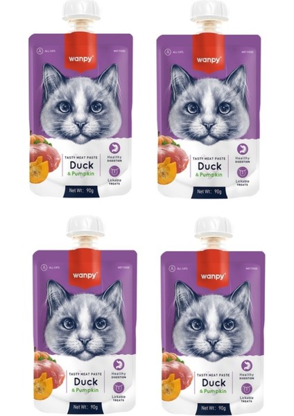 Taze Ördekli&bal Kabaklı Kedi Et Ezmesi 90 gr x 4 Adet