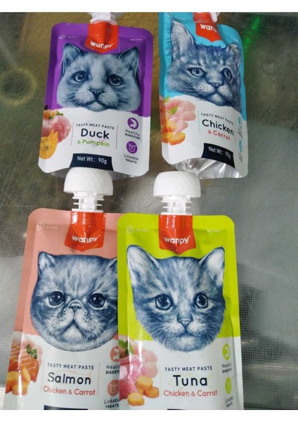 4 Çeşit Karma Kedi Et Ezmesi 90 Gr.