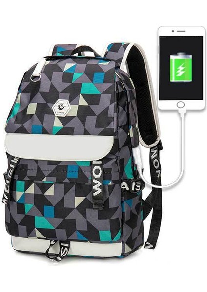 Unisex Için Gündelik Açık Seyahat USB Bilgisayar Sırt Çanta (Yurt Dışından) fiyatları