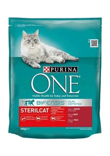 One Sığır Etli Kısırlaştırılmış Kedi Maması 800 gr