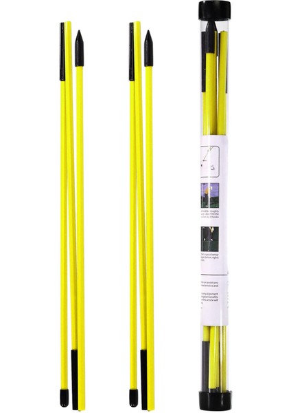 2x Golf Hizalama Çubukları Golf Eğ I Katlanabilir Eğ Sarı (Yurt Dışından)