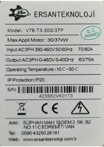 Vfd(Değişken Frekanslı Sürücü) 30KW fırsatları