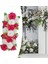 Masa Koşucusu Düğün Masası Centerpieces Gül Kırmızı ve Beyaz (Yurt Dışından) 4