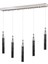 Klaus 5'li Sıralı 3 Renkli 75 Watt Krom Kristal Ledli Modern Oturma Odası Salon Sarkıt Avize 3