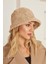 EKE TEKSTİL Kadın Peluş Kova Model Balıkçı Bucket Hat Kışlık Şapka 3