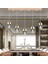 Sasha 5'li Sıralı 3 Renkli 57 Watt Gold Kristal Ledli Modern Oturma Odası Salon Sarkıt Avize 1