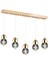 Sasha 5'li Sıralı 3 Renkli 57 Watt Gold Kristal Ledli Modern Oturma Odası Salon Sarkıt Avize 3