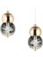 Sasha 5'li Sıralı 3 Renkli 57 Watt Gold Kristal Ledli Modern Oturma Odası Salon Sarkıt Avize 4