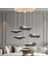 Jolie 6'lı Yuvarlak 3 Renkli 61 Watt Gold Kristal Ledli Modern Oturma Odası Salon Sarkıt Avize 1