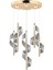 Jadon 4'lü Yuvarlak 3 Renkli 35 Watt Gold Kristal Ledli Modern Oturma Odası Salon Sarkıt Avize 3