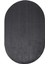 Antrasit Fluffy Oval Post Peluş Halı Kaymaz Taban Yumuşacık Yolluk Modern Halı 3