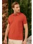 Erkek Basic Polo Yaka Tişört (Regular Fit) Kiremit 3