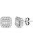 0.24 Ct Modern Tasarım Baget Kare Tektaş Küpe 1