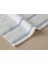 Lega Pamuklu Armürlü Yüz Havlusu Seti 50X80+30X45 cm Ekru-Açık Indigo 2