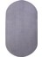 Açık Gri Fluffy Oval Post Peluş Halı Kaymaz Taban Yumuşacık Yolluk Modern Halı 3