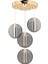 Dustin 4'lü Yuvarlak 3 Renk 52 Watt Gold Kristal Ledli Modern Oturma Odası Salon Sarkıt Avize 3