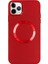 iPhone 11 Pro Max Magsafe Mat Kırmızı Kablosuz Şarj Kılıfı 1