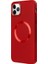 iPhone 11 Pro Max Magsafe Mat Kırmızı Kablosuz Şarj Kılıfı 2