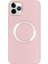 iPhone 11 Pro Max Magsafe Mat Pembe Kablosuz Şarj Kılıfı 1