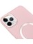 iPhone 11 Pro Max Magsafe Mat Pembe Kablosuz Şarj Kılıfı 3