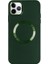iPhone 11 Pro Magsafe Mat Yeşil Kablosuz Şarj Kılıfı 1